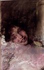 A Young Girl Laughing by Antonio Mancini